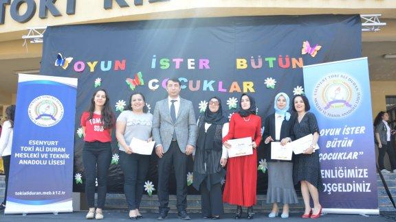 İlçemiz Okullarından TOKİ Ali Duran Mesleki ve Teknik And. Lisesince "Oyun İster Bütün Çocuklar" temalı Bahar Şenliği yapıldı.