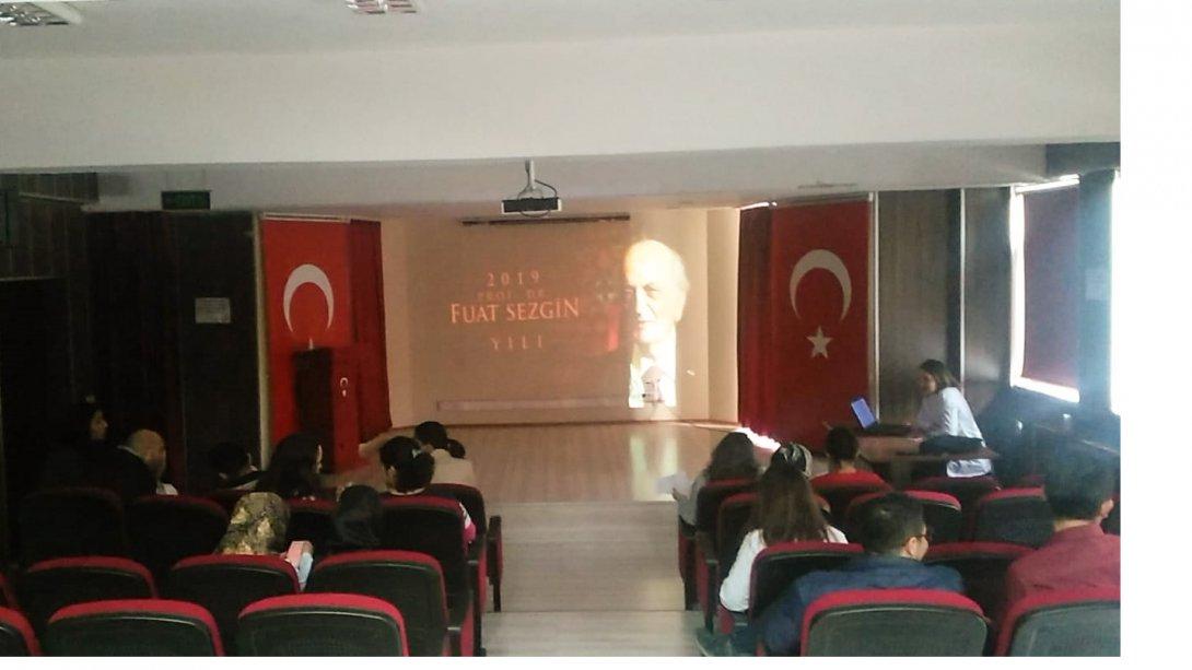 Prof. Dr. Fuat Sezgin, Kıraç Anadolu Lisesi'nde Anlatıldı