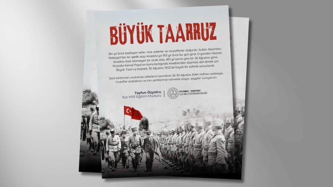 MÜDÜRÜMÜZ TAYFUN ÖZYOLCU'DAN BÜYÜK TAARRUZ MESAJI