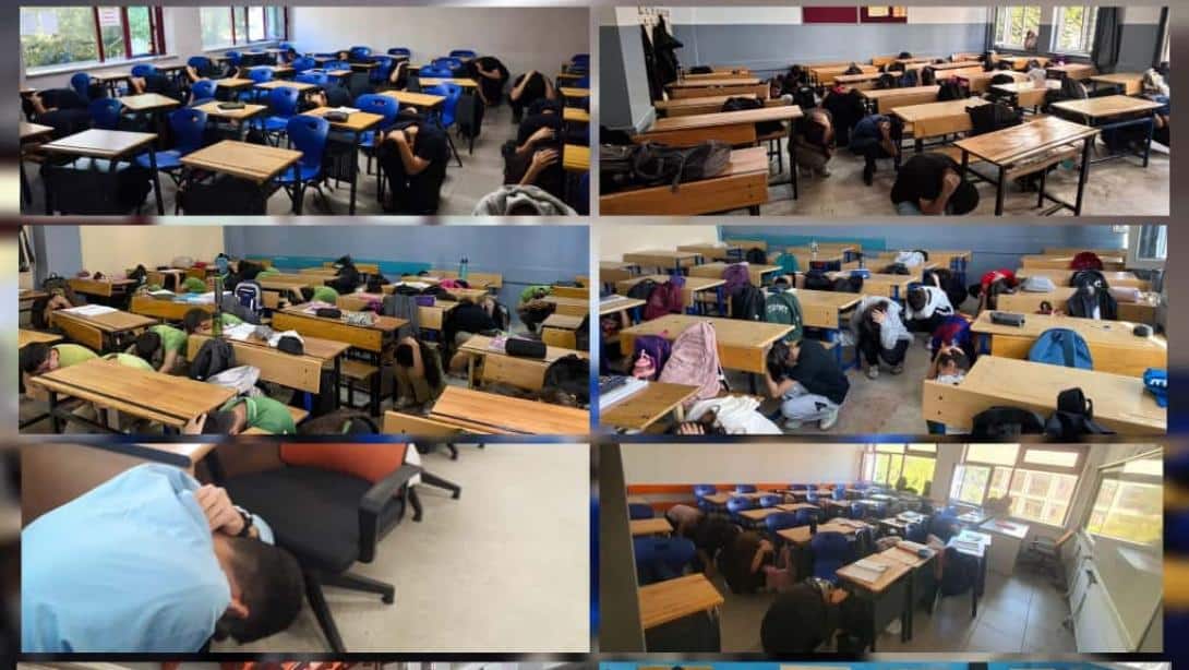 TÜM OKULLARIMIZDA DEPREM TATBİKATI YAPILDI
